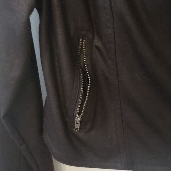 Xhileration Jacket Womens Medium Front Asymmetric Zip Moto Bomber - Picture 3 of 7